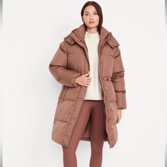 NWT OLD NAVY Water-Resistant Quilted Long Puffer Jacket - Picture 1 of 13